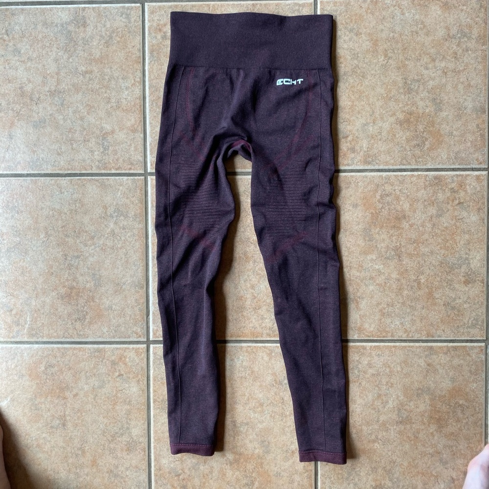 ECHT Maroon Seamless High-Waist Leggings